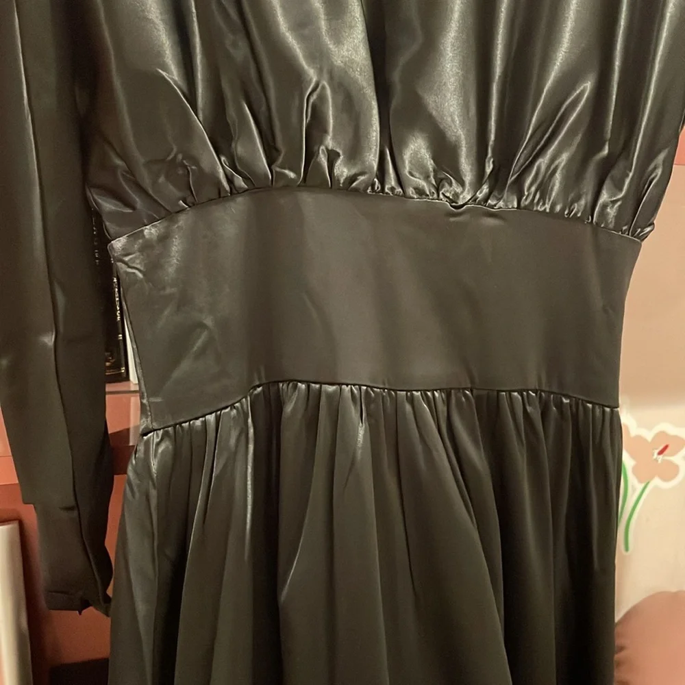 ByTess Black Satin Dress - Picture 5 of 5